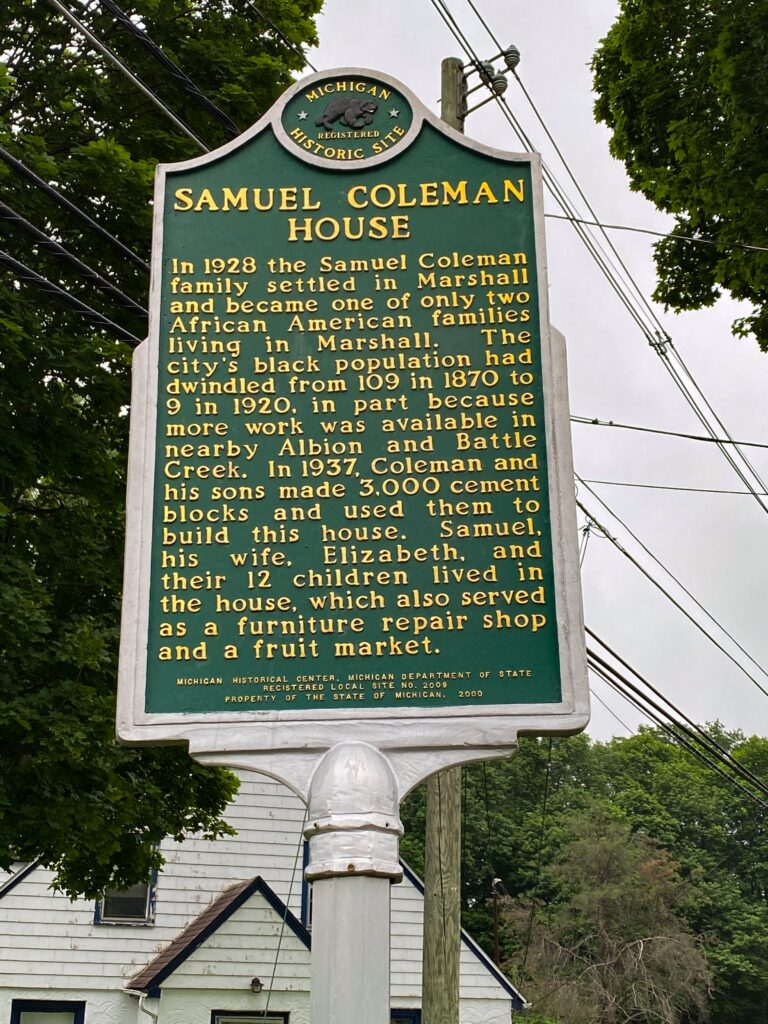 Samuel Coleman House Marker